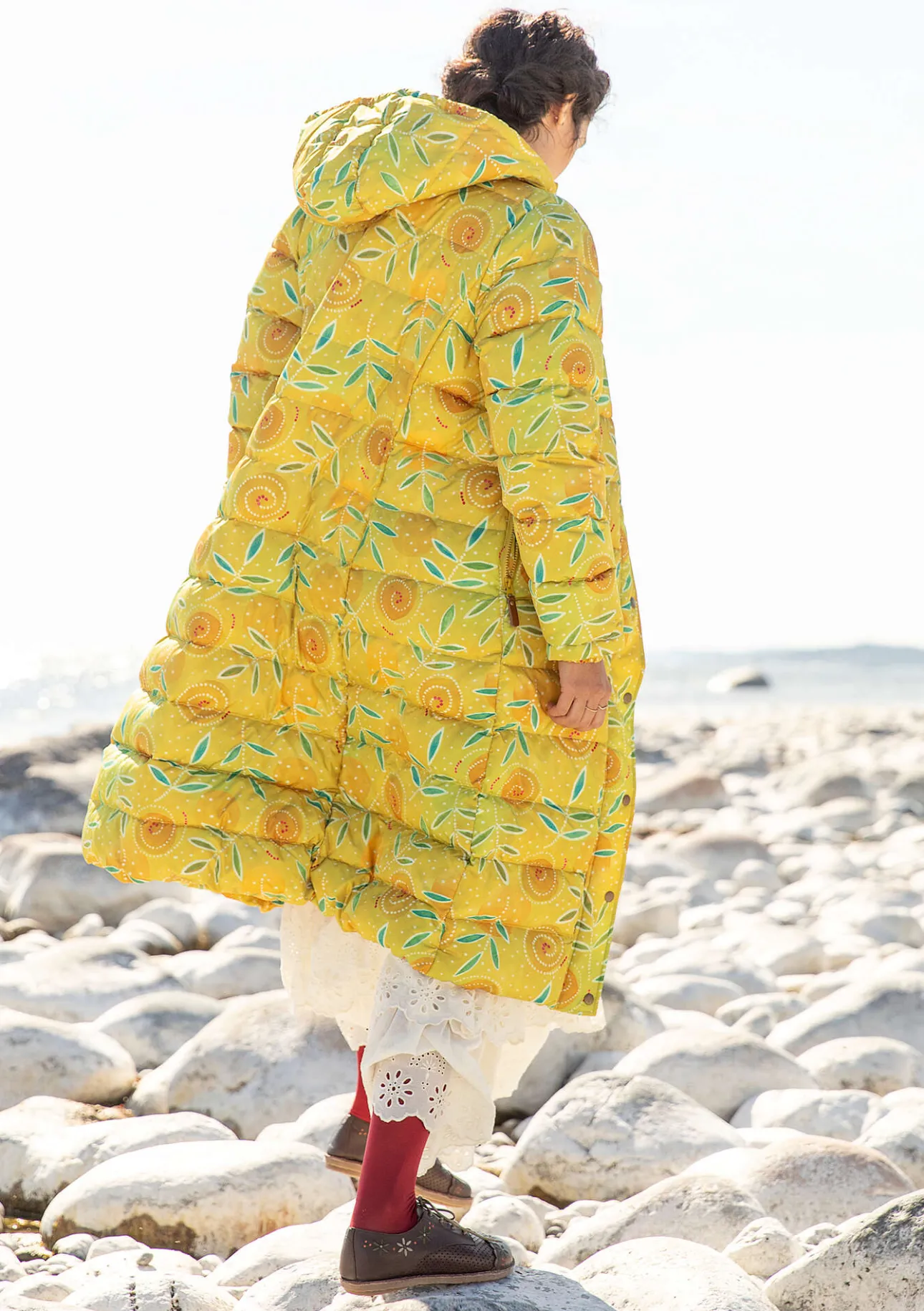 Kappor & Jackor-Gudrun Sjödén Dunkappa "Bhumika" återvunnen polyester/dun Ananas