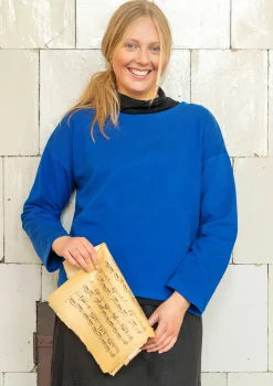 Toppar & Tröjor-Gudrun Sjödén Enfärgad top i ekologisk bomull Kleinblå