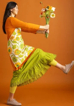 Kök & Matplats-Gudrun Sjödén Förkläde "Sunflower" i ekologisk bomull/ lin Ljussand