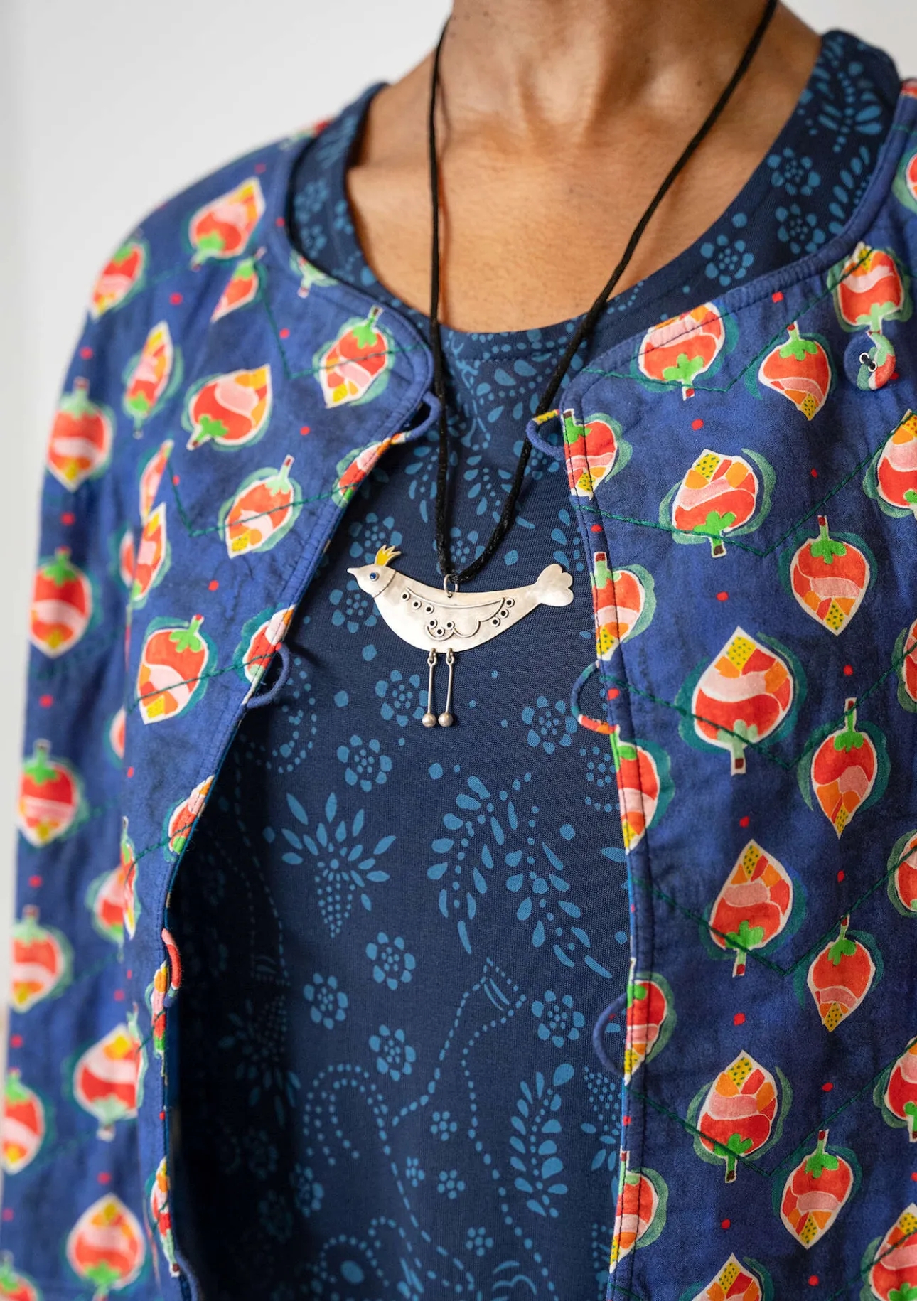 Accessoarer-Gudrun Sjödén Halsband "Bird" i Silver