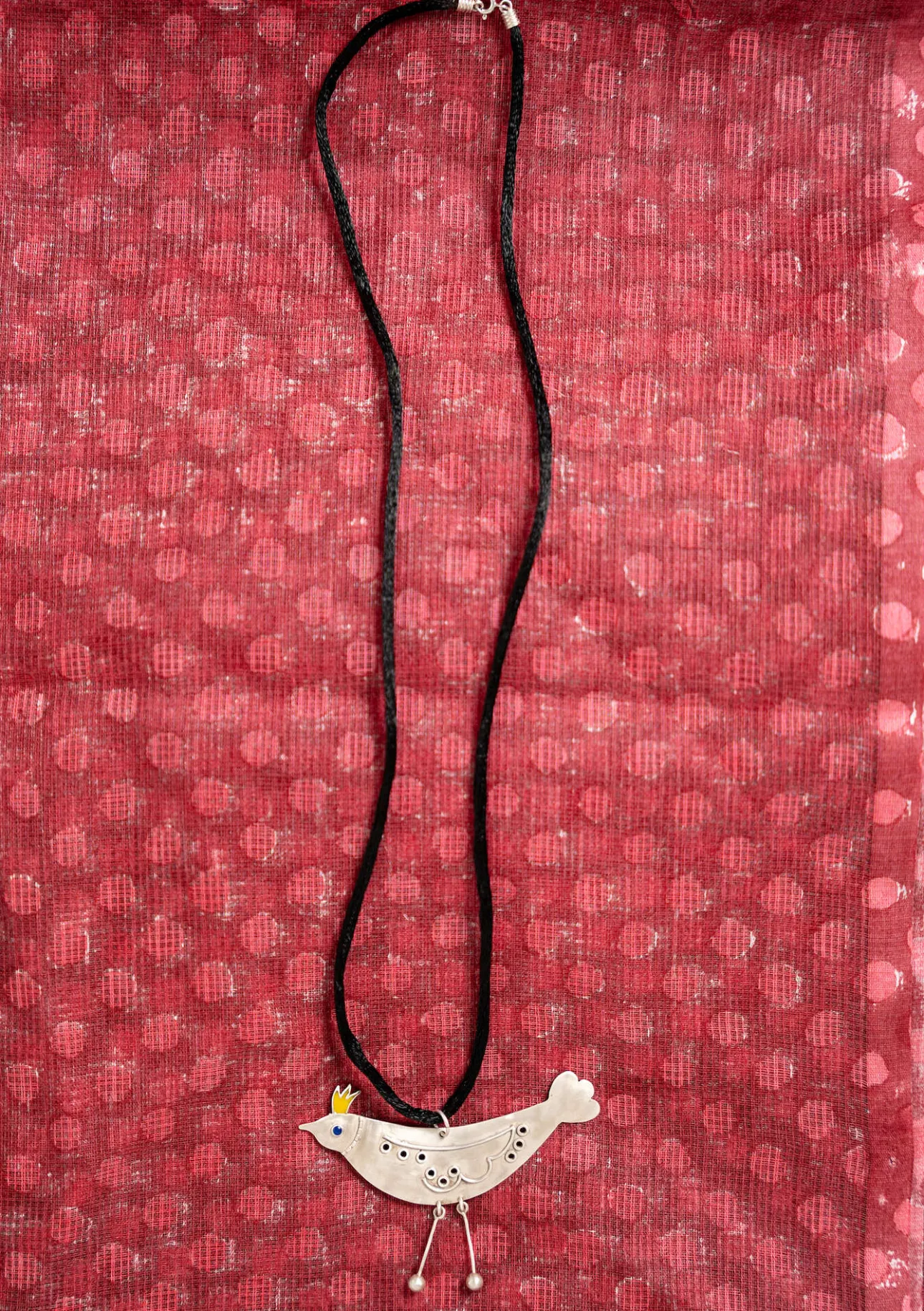 Accessoarer-Gudrun Sjödén Halsband "Bird" i Silver