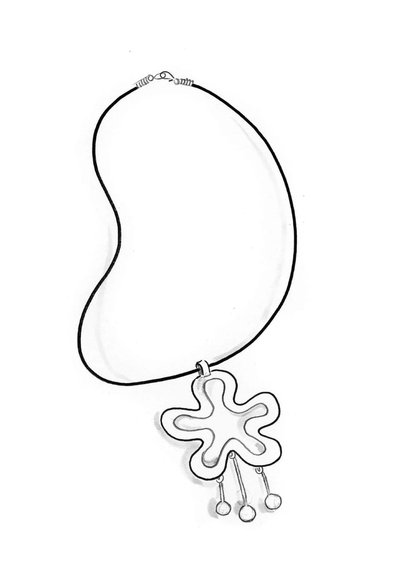 Accessoarer-Gudrun Sjödén Halsband "Orchid" i Silver