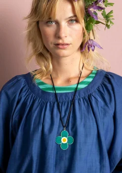 Accessoarer-Gudrun Sjödén Halsband "Ulla" i silver Teal