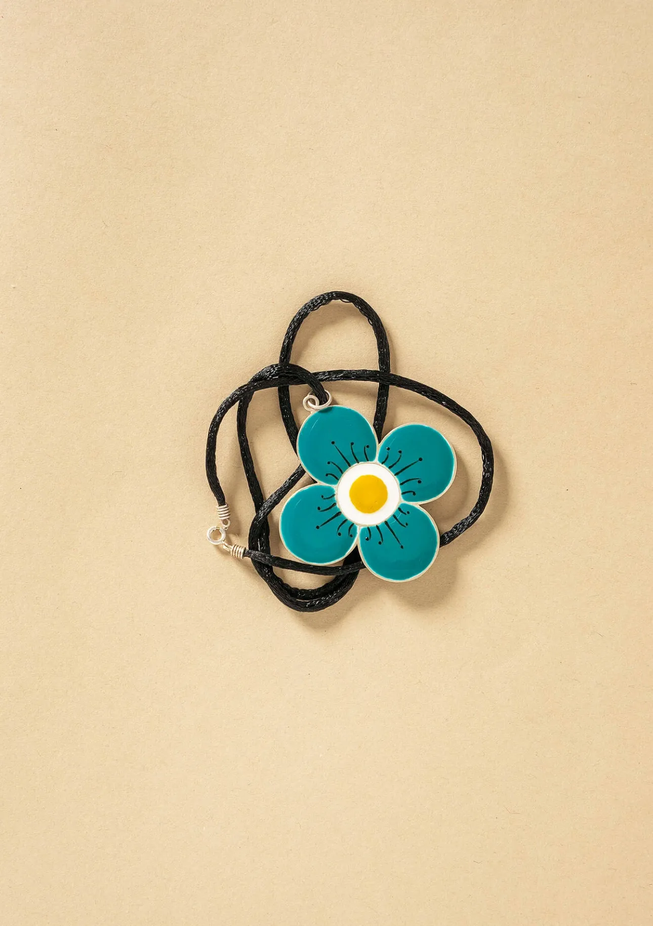 Accessoarer-Gudrun Sjödén Halsband "Ulla" i silver Teal