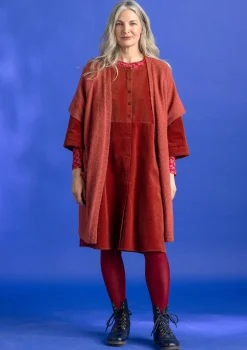 Klänningar-Gudrun Sjödén Manchesterklänning i ekologisk bomull/elastan Rost