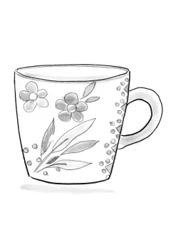 Keramik & Glas|Kök & Matplats-Gudrun Sjödén Mugg "Flower pots" i keramik Blåklocka