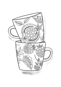 Kök & Matplats|Keramik & Glas-Gudrun Sjödén Mugg 