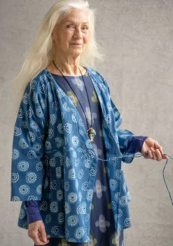Blusar-Gudrun Sjödén Omlottblus "Clay" i ekologisk bomull Indigo