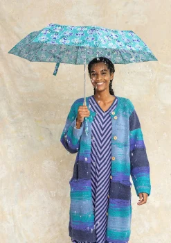 Accessoarer-Gudrun Sjödén Paraply "Peggy" i återvunnen polyester Aquagrön