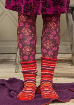 Accessoarer-Gudrun Sjödén Raggsocka i lammull/återvunnen ull Tomat