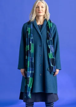 Accessoarer-Gudrun Sjödén Sjal "Hedda" i ekologisk bomull Indigoblå