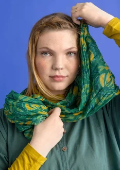 Accessoarer-Gudrun Sjödén Sjal "Hedda" i ekologisk bomull Malakit