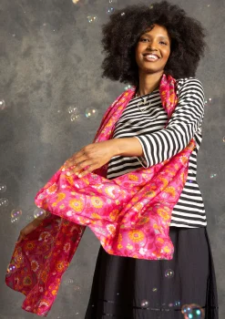 Accessoarer-Gudrun Sjödén Sjal "Rupangi" i siden Hibiskus