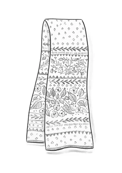 Accessoarer-Gudrun Sjödén Stickad halsduk "Borealis" i ekologisk och återvunnen bomull/ull Avokado