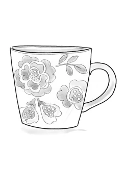 Keramik & Glas|Kök & Matplats-Gudrun Sjödén Temugg "Wild rose" i keramik Henna