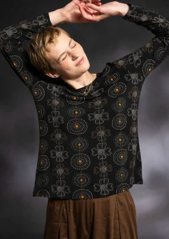 Toppar & Tröjor-Gudrun Sjödén Top "Deco" i micromodal/elastan Svart