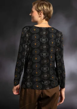 Toppar & Tröjor-Gudrun Sjödén Top "Deco" i micromodal/elastan Svart