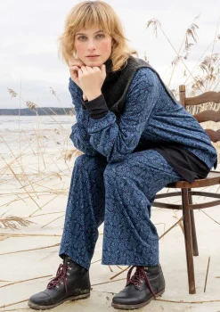 Byxor-Gudrun Sjödén Trikåbyxa "Aurora" i ekologisk bomull/modal/elastan Bläck