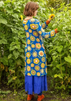 Klänningar-Gudrun Sjödén Trikåklänning "Sunflower" i lyocell/elastan Kornblå