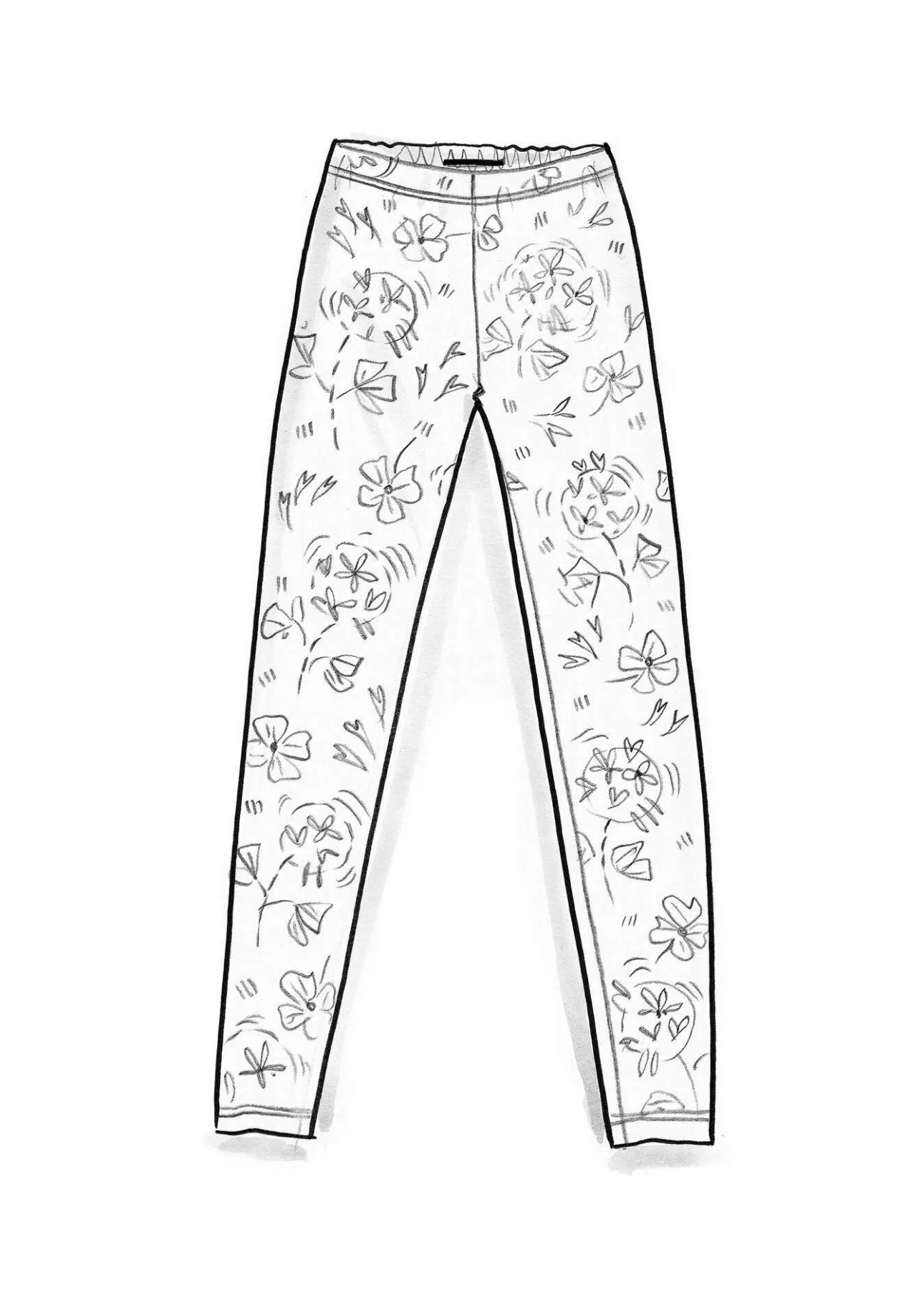 Leggings-Gudrun Sjödén Trikåleggings "Pelargon" i lyocell/elastan Pinje