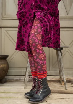 Leggings-Gudrun Sjödén Trikåleggings "Pelargon" i lyocell/elastan Aubergine