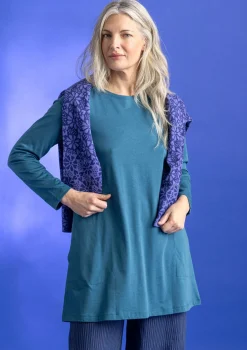 Tunikor-Gudrun Sjödén Trikåtunika "Tyra" i ekologisk bomull/modal Mörkpetrol