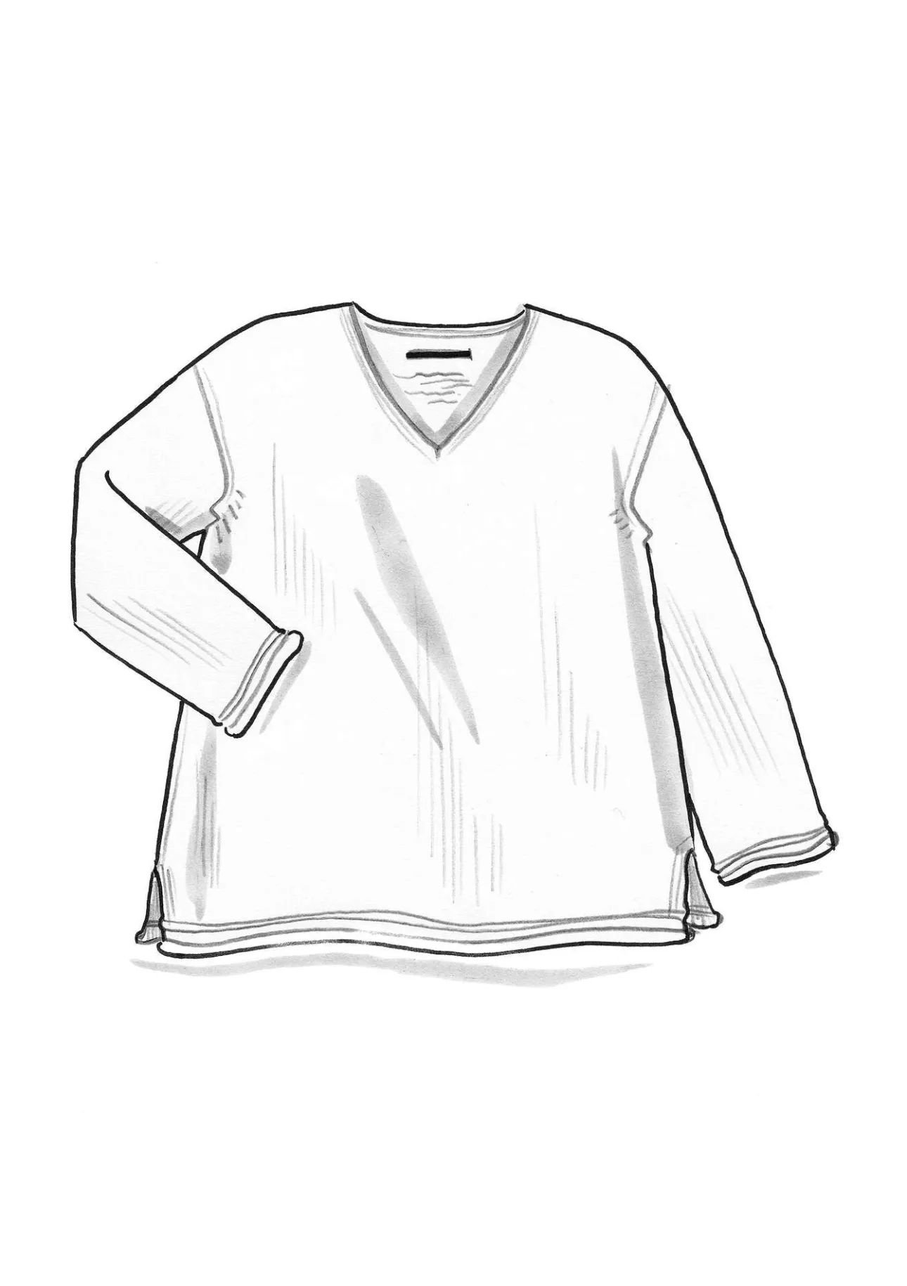 Toppar & Tröjor-Gudrun Sjödén Tröja i alpackamix Mörkpetrol/melange