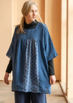 Tunikor-Gudrun Sjödén Tunika "Sonata" i lin Indigo