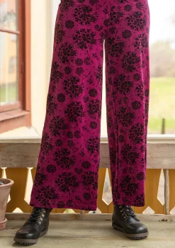 Byxor-Gudrun Sjödén Velourbyxa "Selma" i ekologisk bomull/återvunnen polyester Vindruva