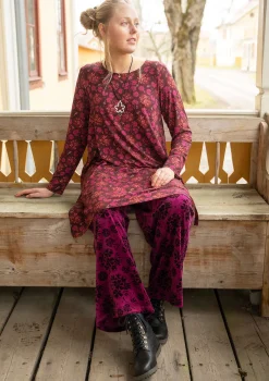 Byxor-Gudrun Sjödén Velourbyxa "Selma" i ekologisk bomull/återvunnen polyester Vindruva