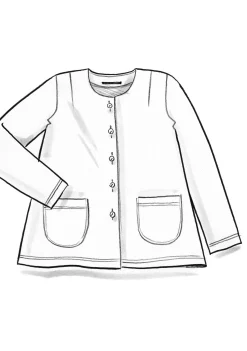 Koftor|Toppar & Tröjor-Gudrun Sjödén Velourkofta i ekologisk bomull/återvunnen polyester Havsgrön