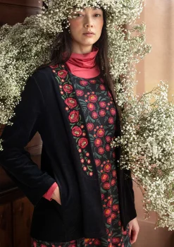 Kappor & Jackor|Koftor-Gudrun Sjödén Velourkofta "Nora" i ekologisk bomull/återvunnen polyester Svart