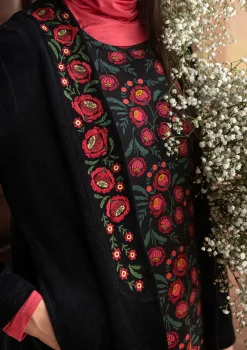 Kappor & Jackor|Koftor-Gudrun Sjödén Velourkofta "Nora" i ekologisk bomull/återvunnen polyester Svart