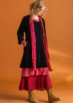 Tunikor-Gudrun Sjödén Velourtunika i ekologisk bomull/återvunnen polyester Svart