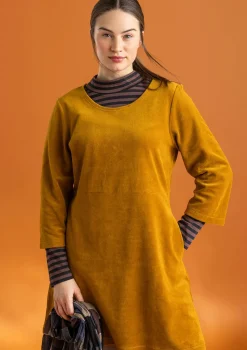 Tunikor-Gudrun Sjödén Velourtunika i ekologisk bomull/återvunnen polyester Curry
