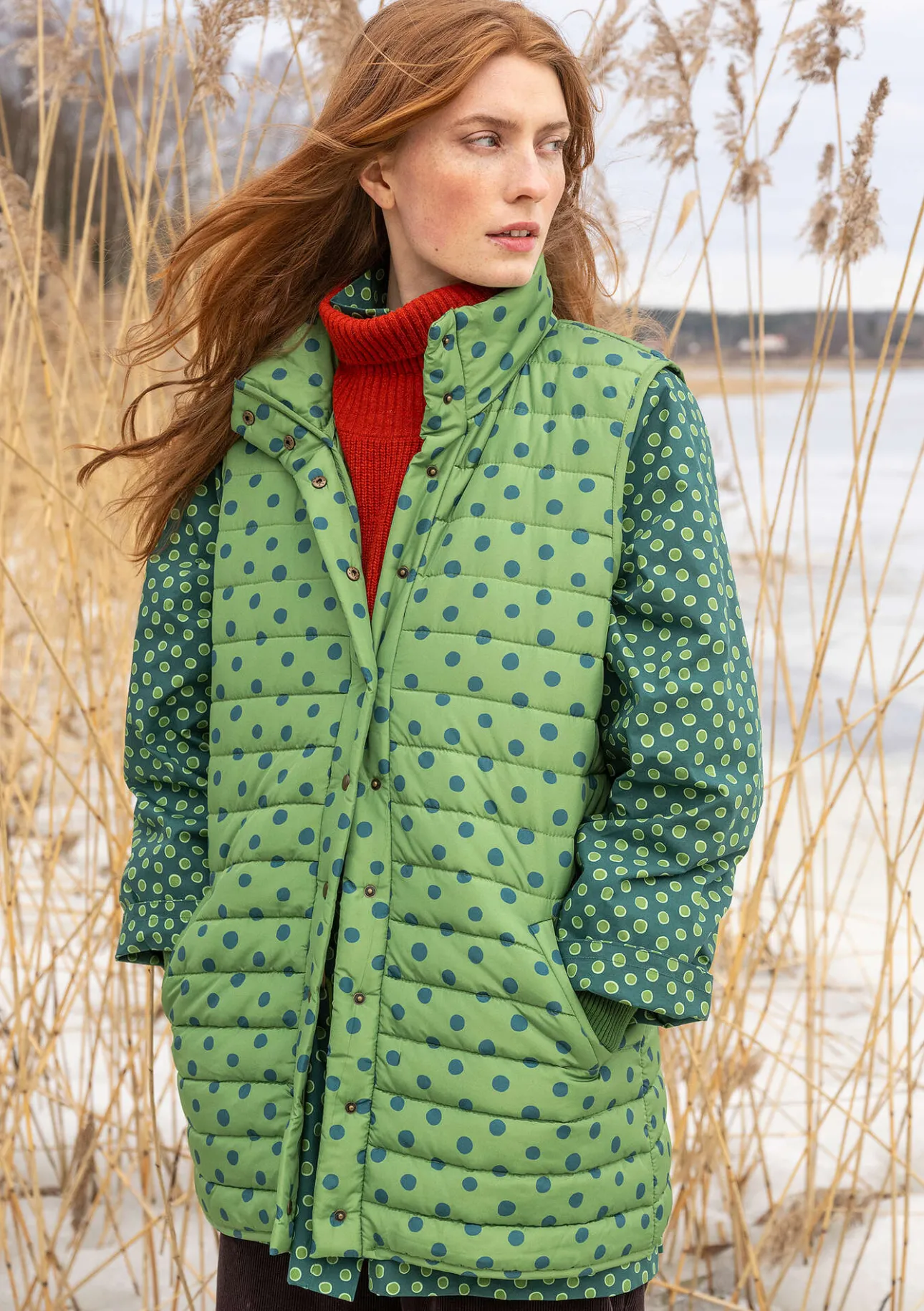 Västar-Gudrun Sjödén Väst "Susan" i återvunnen polyester Kaktus