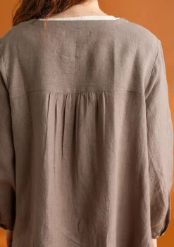 Blusar-Gudrun Sjödén Vävd artistblus ”Asta” i lin Ljuspotatis