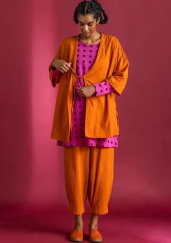 Blusar-Gudrun Sjödén Vävd kimono i ekologisk bomullsdobby Henna