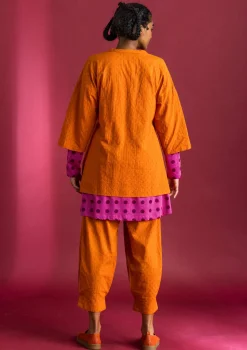 Blusar-Gudrun Sjödén Vävd kimono i ekologisk bomullsdobby Henna