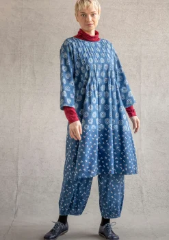 Klänningar-Gudrun Sjödén Vävd klänning "Clay" i ekologisk bomull Indigo