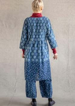 Klänningar-Gudrun Sjödén Vävd klänning "Clay" i ekologisk bomull Indigo