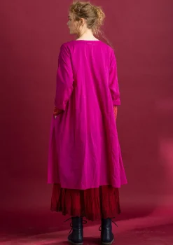 Klänningar-Gudrun Sjödén Vävd klänning ”Hedda” i ekologisk bomull Cerise