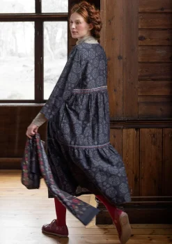 Klänningar-Gudrun Sjödén Vävd klänning "Kamelia" i ekologisk bomull/siden Svart