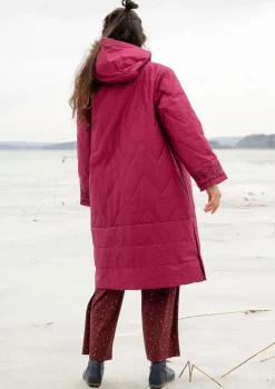 Kappor & Jackor-Gudrun Sjödén Vävd kviltad kappa "Svalbard" Purpur