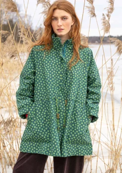 Kappor & Jackor-Gudrun Sjödén Vävd parkas "Lucy" i ekologisk bomull Buteljgrön/mönstrad